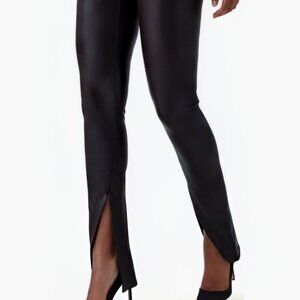 SPANX Faux Leather Front Slit Leggings